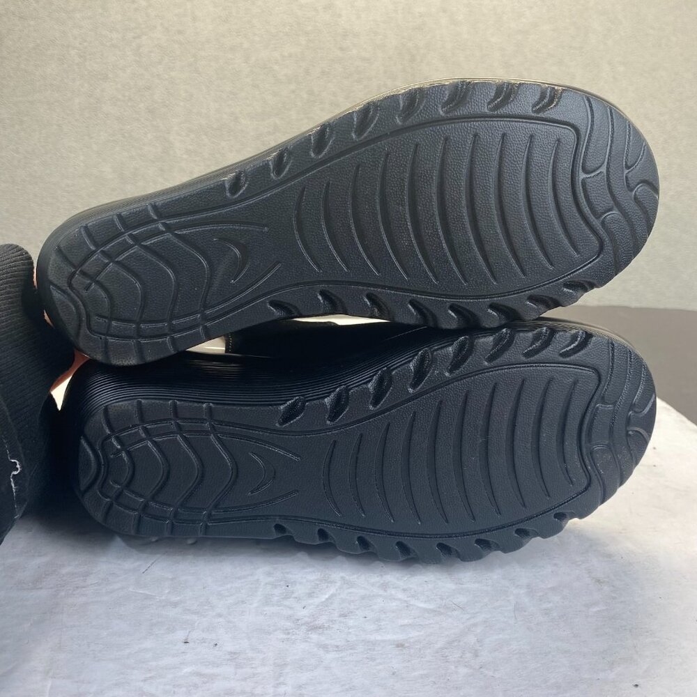 Skechers Black Suede Wedge Sandal Memory Foam Slingback Comfy Platform Women 7.5 - Picture 11 of 12